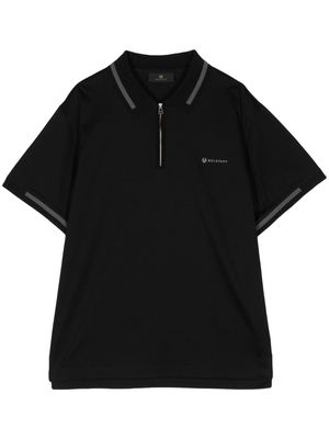 Belstaff logo-print cotton polo shirt - Black