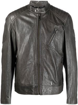 Belstaff long-sleeve leather jacket - Grey