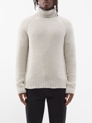 Belstaff - Manor Roll-neck Wool-blend Sweater - Mens - Cream