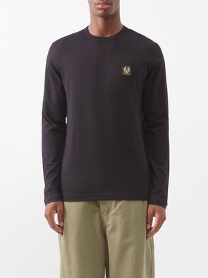 Belstaff - Phoenix Logo Cotton-jersey Long-sleeved T-shirt - Mens - Black