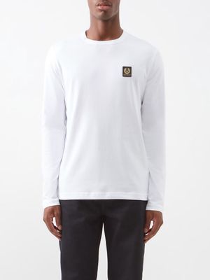 Belstaff - Phoenix Logo Cotton-jersey Long-sleeved T-shirt - Mens - White