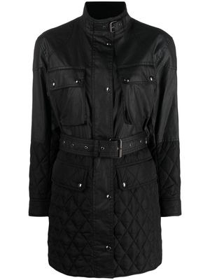 Belstaff quilted belted jacket - Black