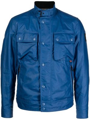 Belstaff Racemaster high-neck biker jacket - Blue