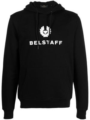 Belstaff raised-logo pullover hoodie - Black