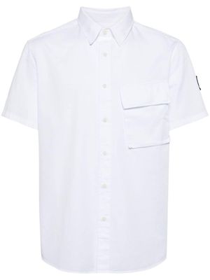 Belstaff Scale logo-patch cotton-twill shirt - White