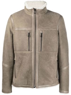 Belstaff shearling zip-pocket jacket - Neutrals