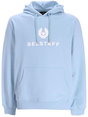 Belstaff Signature logo-print hoodie - Blue