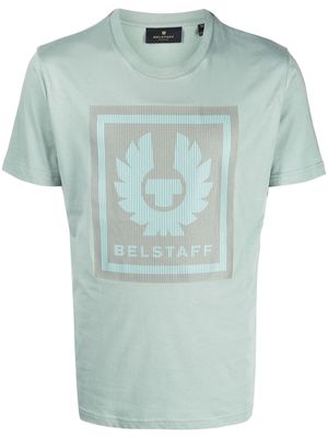Belstaff stripped logo print T-shirt - Green