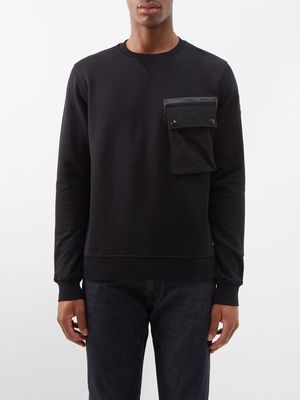 Belstaff - Surge Flap-pocket Cotton-jersey Sweatshirt - Mens - Black