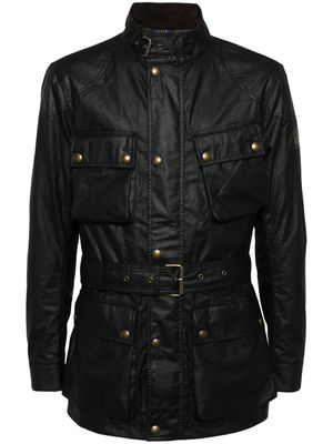 Belstaff Trialmaster waxed belted jacket - Black