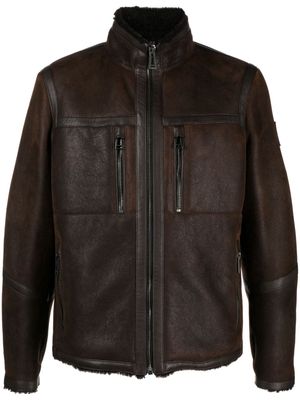 Belstaff Tundra zip-up leather jacket - Brown