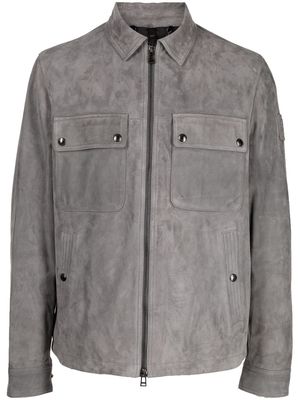 Belstaff zip-up leather shirt jacket - Grey
