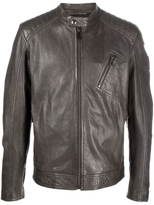 Belstaff zipped-up leather jacket - Grey