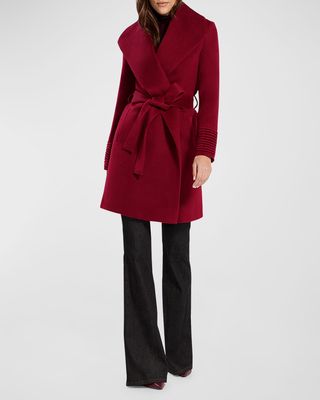 Belted Alpaca Wool Wrap Coat