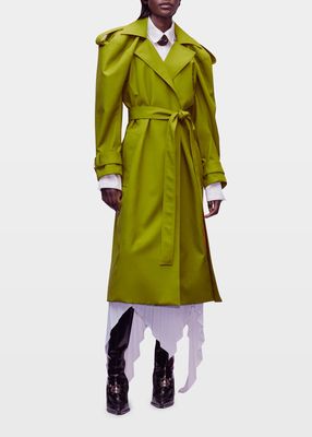Belted Bomber Trench Coat
