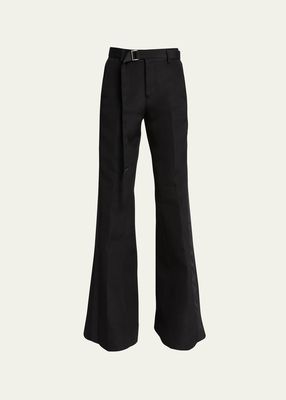 Belted Flared Trousers