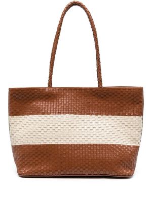 BEMBIEN Lucie woven-design leather tote bag - White