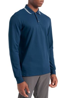 Ben Sherman 360 Motion Long Sleeve Polo Shirt in True Navy
