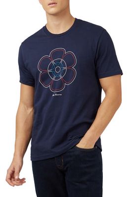 Ben Sherman 60th Anniversary Organic Cotton Graphic T-Shirt in Marine