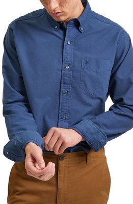 Ben Sherman Beatnik Garment Dyed Button-Down Shirt in Indigo