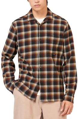 Ben Sherman Brushed Ombré Button-Up Shirt in Utility Brown