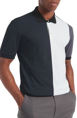 Ben Sherman Colorblock Polo Shirt in Black/bright White