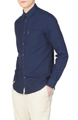 Ben Sherman Organic Cotton Button-Down Oxford Shirt in Dark Navy