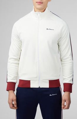 Ben Sherman Taped Tricot Track Jacket in Ivory