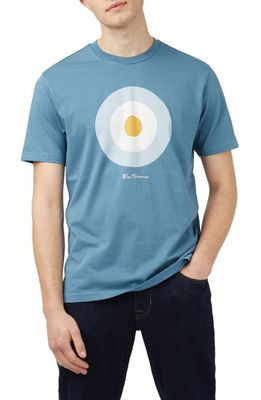 Ben Sherman Target Organic Cotton Graphic T-Shirt in Blue Shadow