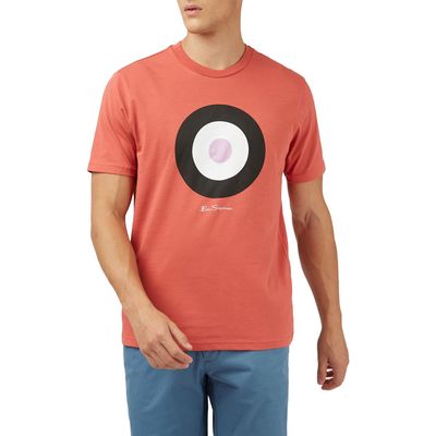 Ben Sherman Target Organic Cotton Graphic T-Shirt in Raspberry 