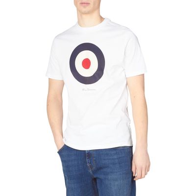 Ben Sherman Target Organic Cotton Graphic T-Shirt in White 