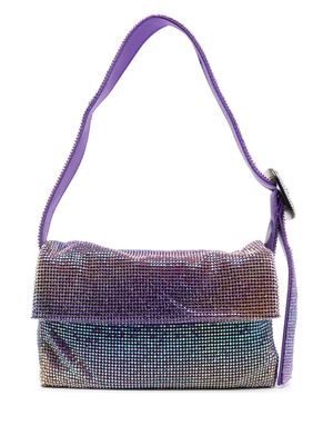 Benedetta Bruzziches crystal-embellished holographic shoulder bag - Purple