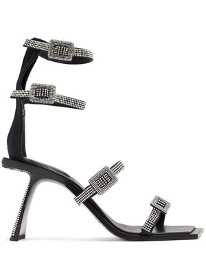 Benedetta Bruzziches Lola 80mm suede crystal-embellished sandals - Black