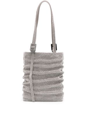 Benedetta Bruzziches Lollo La Grande rhinestone-embellished aluminium-mesh tote bag - Silver