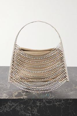 Benedetta Bruzziches - Lucia In The Sky Crystal-embellished Silver-tone And Satin Tote - one size
