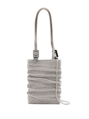 Benedetta Bruzziches rhinestone-embellished ruched tote bag - Silver