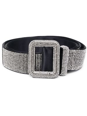 Benedetta Bruzziches satin crystal-embellished belt - Black