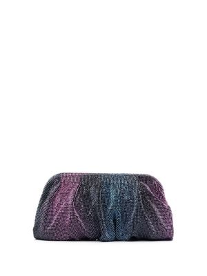 Benedetta Bruzziches striped crystal-embellished clutch - Purple
