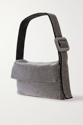 Benedetta Bruzziches - Vitty Small Crystal-embellished Satin Shoulder Bag - Silver