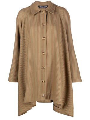 Benjamin Benmoyal striped oversized shirt - Neutrals
