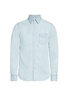 Benoit Chambray Button-Front Shirt