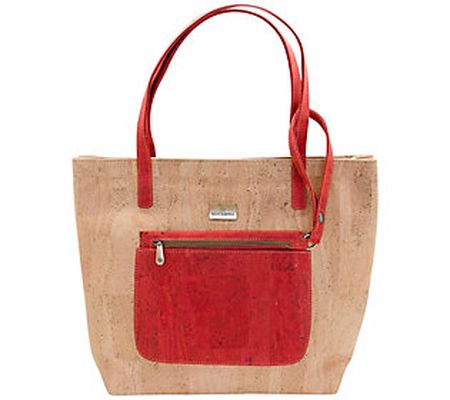 Bent & Bree Cork Tote w/ Removable Clutch - Gin a