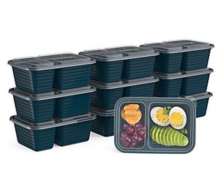 Bentgo 20pc Prep 2 Compartment Snack Container Set