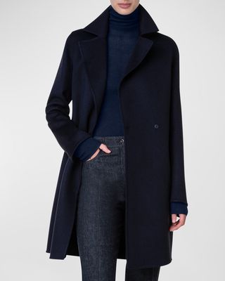 Bera Brushed Cashmere Doble-Breasted Coat