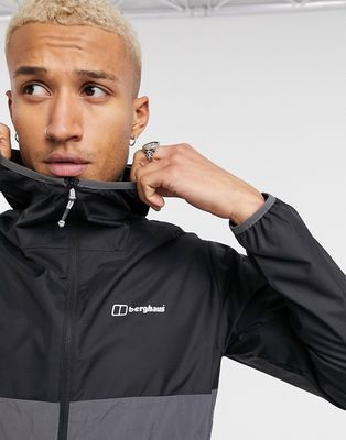 Berghaus Corbeck packable lightweight windproof jacket in black