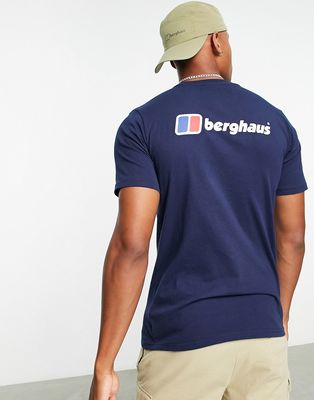Berghaus front & back logo T-shirt in navy