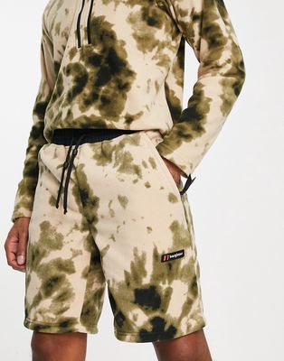 Berghaus Polarplus shorts in green tie dye