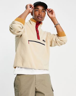 Berghaus Polarplus snap neck fleece in beige-Neutral