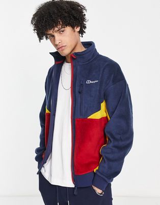 Berghaus Retorise fleece jacket in navy/red