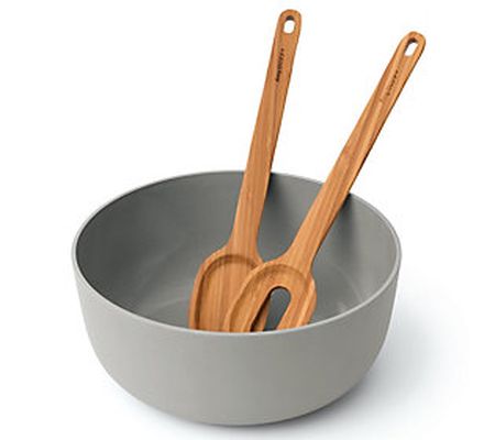 BergHOFF Leo 3-Piece Bamboo Salad Bowl Set with Servers